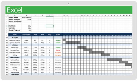 Master Project Plan Template Excel | TUTORE.ORG - Master of Documents