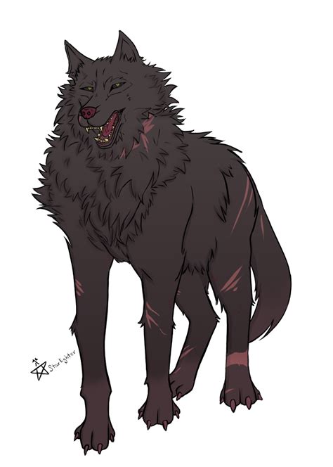 [OC] [Art] I made a Dire wolf (slightly demonic)~ : r/DnD