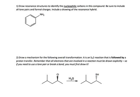 SOLVED: 1) Draw resonance structures to identify the nucleophilic ...