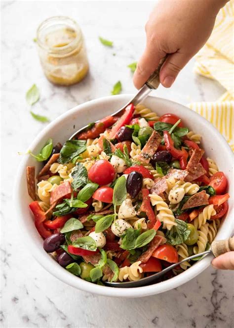 Italian Pasta Salad with Homemade Italian Dressing | RecipeTin Eats