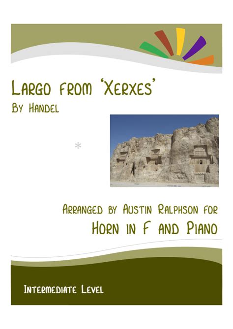 Largo from 'Xerxes' (Handel) - horn in F and piano with FREE BACKING ...