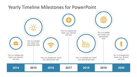 Yearly Timeline Milestones for PowerPoint - SlideModel