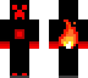 Glowing Red Creeper | Minecraft Skin