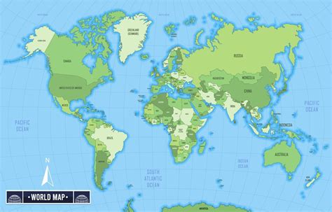 Political Map Of World With Countries And Capitals