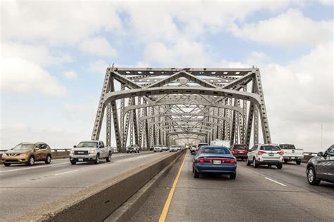 Calcasieu River Bridge in Westlake, USA Editorial Photo - Image of ...