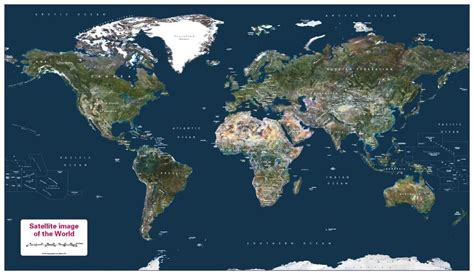 World Map Through Satellite – Topographic Map of Usa with States