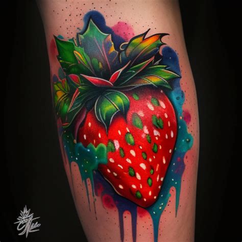 72 Strawberry Tattoo Ideas - TattooClue.com