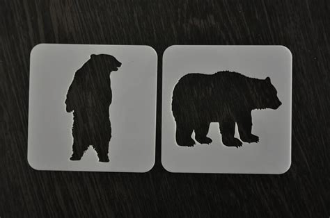 Bear Stencil Custom Stencil Any Font Any Design Any Size - Etsy | Bear ...