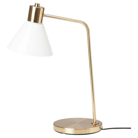 FLUGBO Table lamp, brass-colour, glass - IKEA