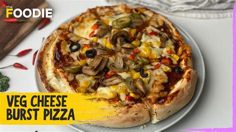 Veg Cheese Burst Pizza | Homemade Cheese Burst Pizza | Veg Pizza