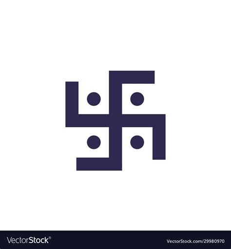 Hindu swastika sign Royalty Free Vector Image - VectorStock