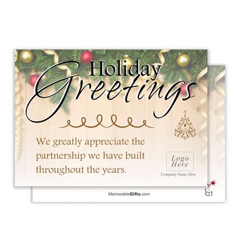 Holiday Greetings Corporate Holiday Card