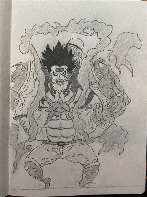 luffy gear 4 drawinggg by Samydessin0 on DeviantArt