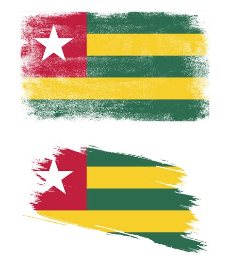 Togo flag in grunge style 7412819 Vector Art at Vecteezy