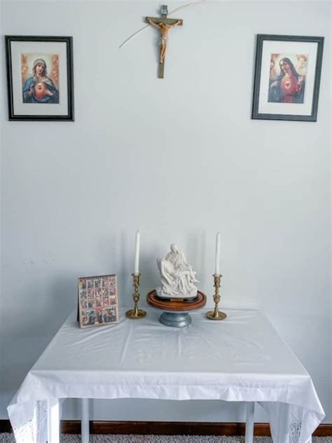 Catholic Home Altar Set Up - Joyfully Domestic