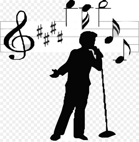 Choir Conductor Silhouette - Vector illustration singing classes png ...