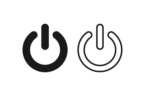 Power button icon isolated. On Off switch button symbol