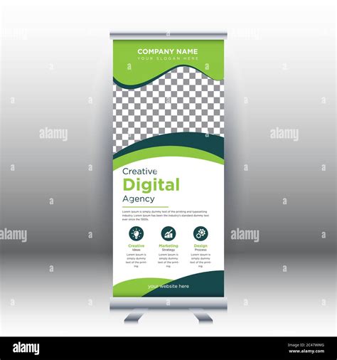 Creative abstract modern corporate business vertical roll up banner ...