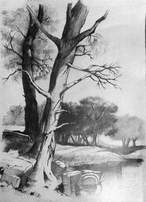 Pencil Sketch Landscape Images - pencildrawing2019