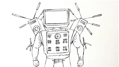 Skibidi Toilet Draw Titan TV Man With Speakers YouTube