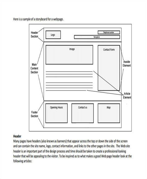 FREE 7+ Website Storyboard Samples in PDF