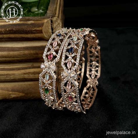 Premium American Diamond Bangles Set JH4263 – Jewel Palace