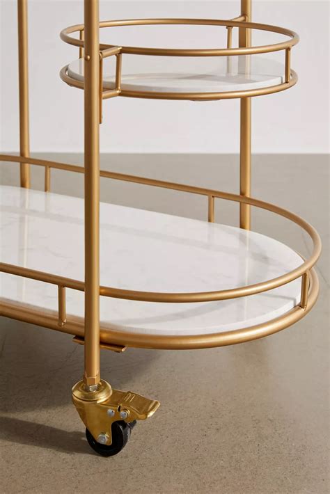 Colette Marble Bar Cart in 2022 | Marble bar, Bar cart, Metal bar cart