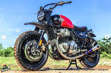 Royal Enfield 650 Interceptor modified as an off-road motorcycle