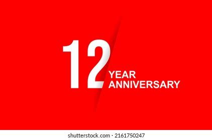 12 Year Anniversary Template Design Illustration Stock Illustration ...