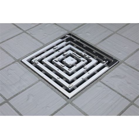 Ebbe Unique Square Shower Drain Grate Frames - Stainless Steel ...