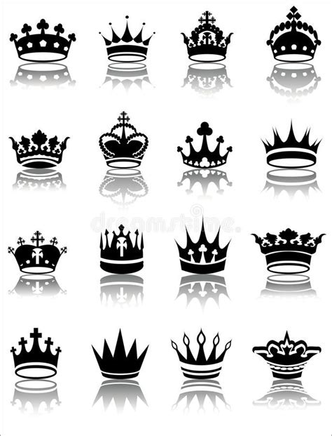 Crown collection. Vector illustration of various crown designs , # ...