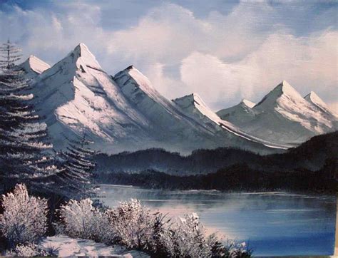 Snowy Mountain Painting Easy – Warehouse of Ideas