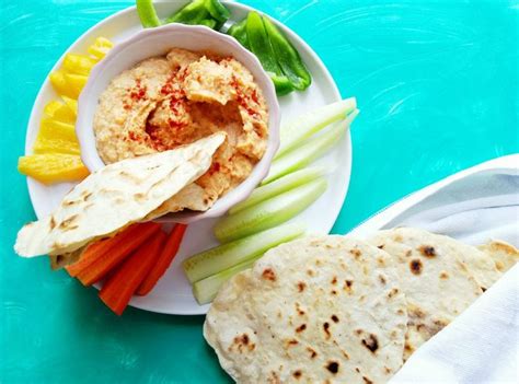 Hummus with Homemade Pita Bread | Homemade pita bread, Food, Fresh veggies