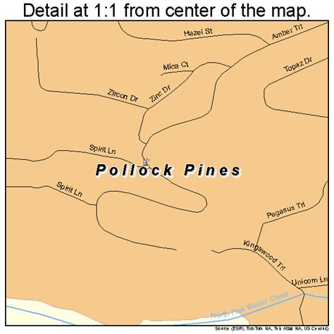 Pollock Pines California Street Map 0658030