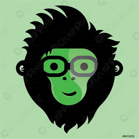 Monkey vector logo design - stock vector 5413225 | Crushpixel