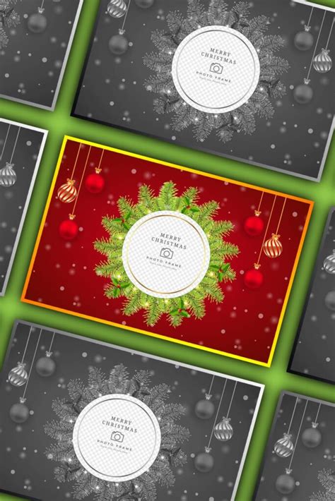 Christmas Photo Frame Red Background – MasterBundles