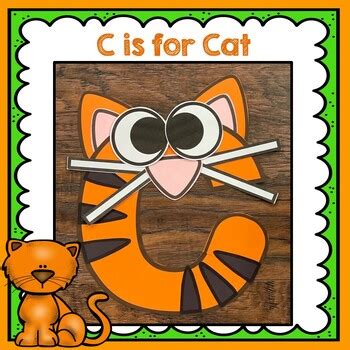 Letter C Craft, Alphabet Craft, Cc is for Cat, Cat Craft by KinderBeez