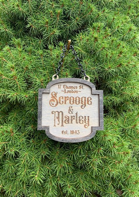 Scrooge & Marley Sign Ornament - Etsy