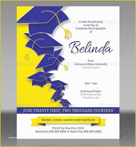 Free Graduation Invitation Templates for Word Of 18 New College ...