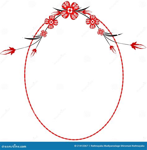 Red Oval Frame Royalty Free Stock Photography - Image: 21412367