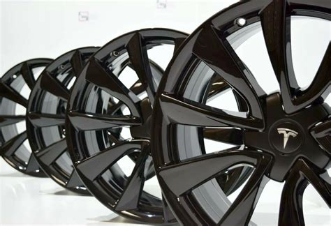 19″ TESLA MODEL 3 FACTORY OEM ORIGINAL GLOSS BLACK RIMS – Factory Wheel ...