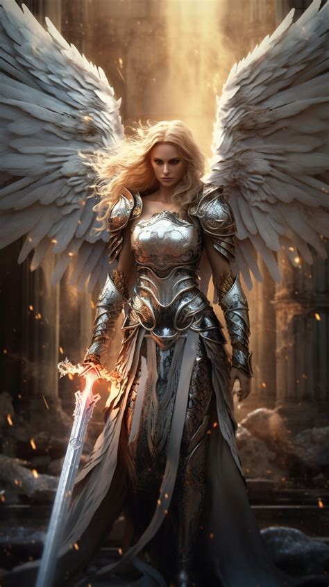 Warrior angel created with AI by Amanda Church Fantasy Female Warrior ...