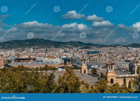 Barcelona city skyline editorial photography. Image of city - 160573882