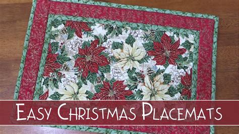 EASY Christmas Placemats Tutorial - From Start to Finish - YouTube