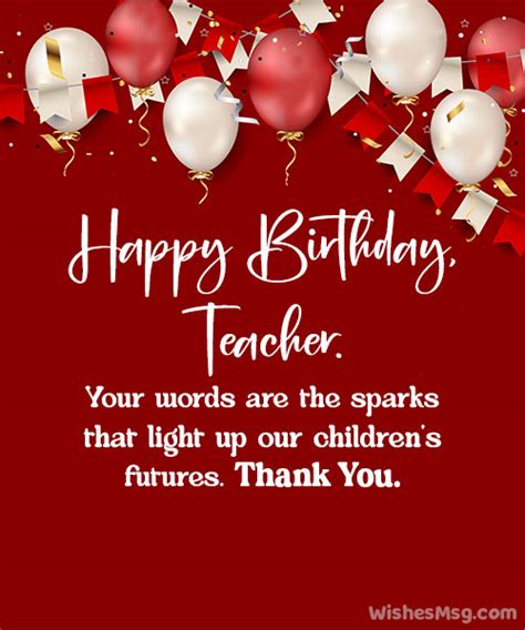 Happy Birthday Wishes for Teacher - Best Quotations,Wishes, Greetings ...