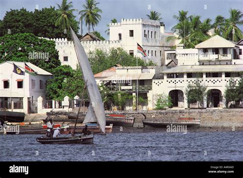 Lamu waterfront Lamu Island Kenya coast East Africa Stock Photo - Alamy