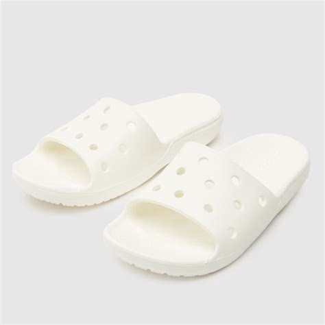 Kids Junior White Crocs Classic Slide Slides | schuh