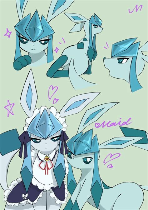 nothing but Glaceon (art by: オワタ) : r/Eevee