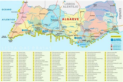 Algarve beach map - Ontheworldmap.com