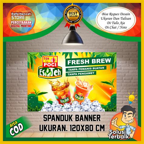 Spanduk Banner Teh Poci Sepanduk Baner Teh Poci Uk. 120x80 CM | Lazada ...